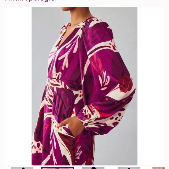 Anthropologie Hutch Deep V Wide Leg Jumpsuit - Picture 2 of 3